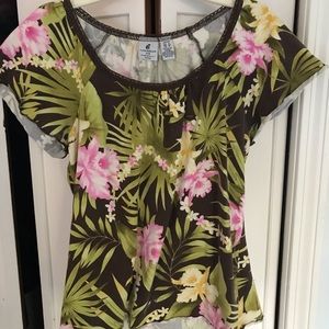 Caribbean Joe summer top. Lots of pretty colors in this breezy summer shirt!